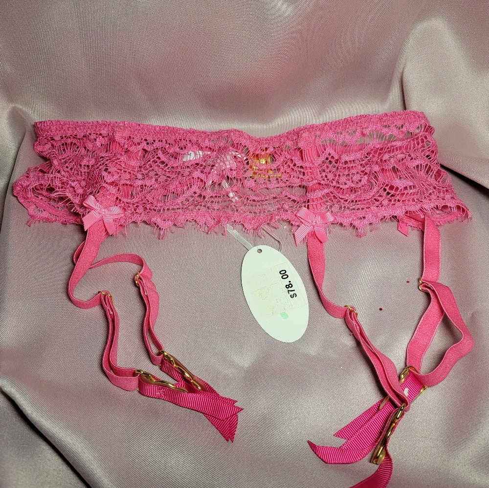 Mimi Holliday Pink Lace Garter Belt